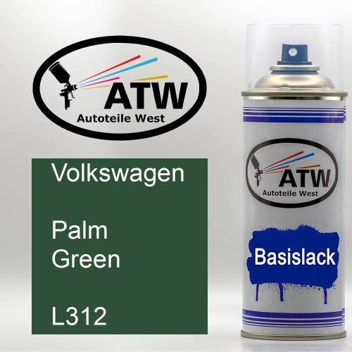 Volkswagen, Palm Green, L312: 400ml Sprühdose, von ATW Autoteile West.